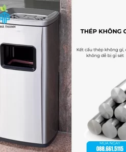 Thùng rác inox gạt tàn GPX-30