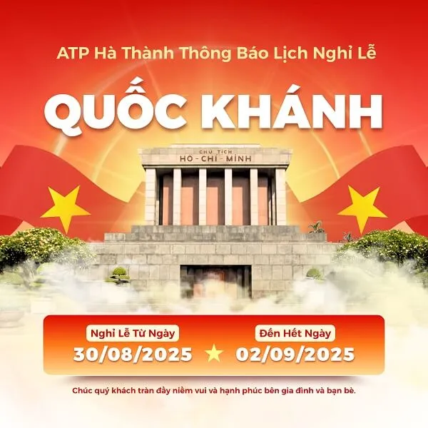 Nghỉ lễ Quốc khánh 2/9/2025 ATP Hà Thành hotel Supply