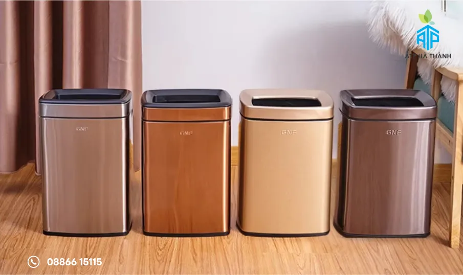 Thùng rác inox GNF - ATP Hà Thành